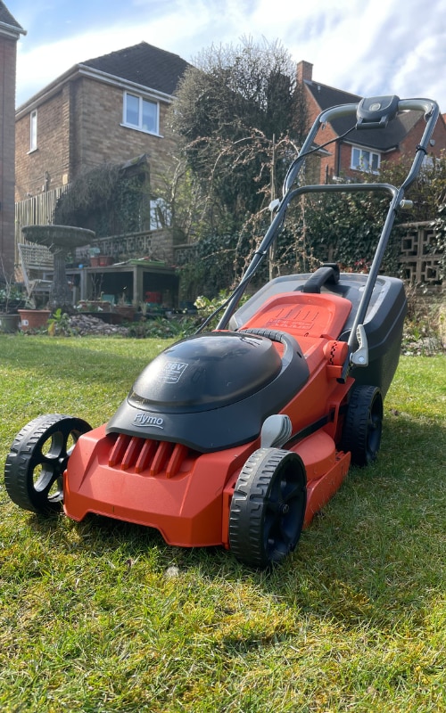36V Flymo EasiStore 340R cordless lawn mower 