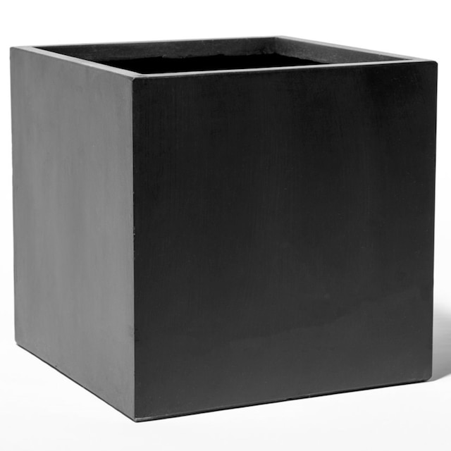 Dark grey cube planter