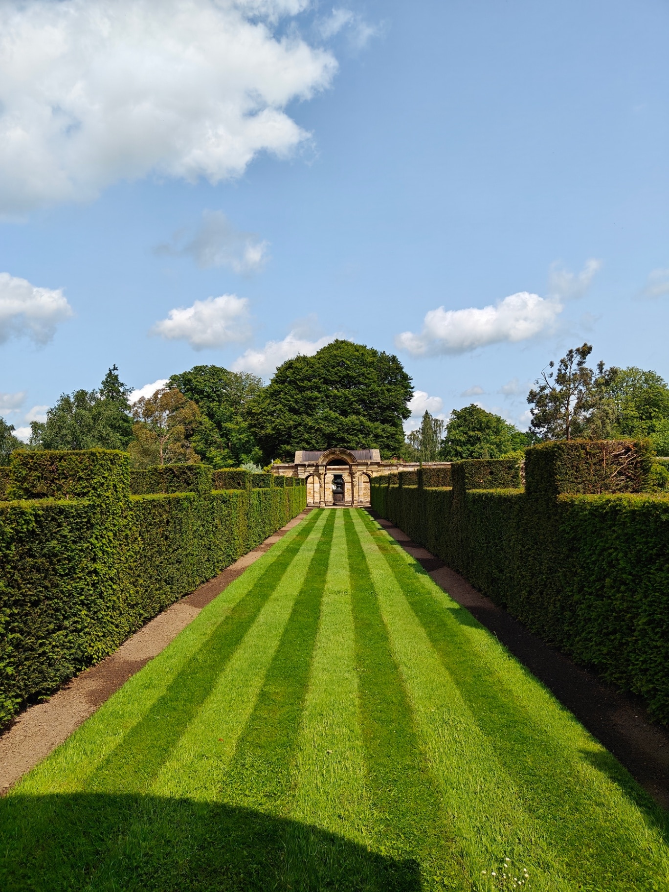 Hever Castle and the perfect lawn on a summer day