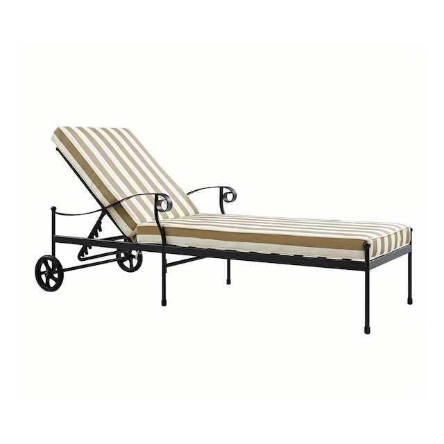 Haymes metal sun lounger with wheels
