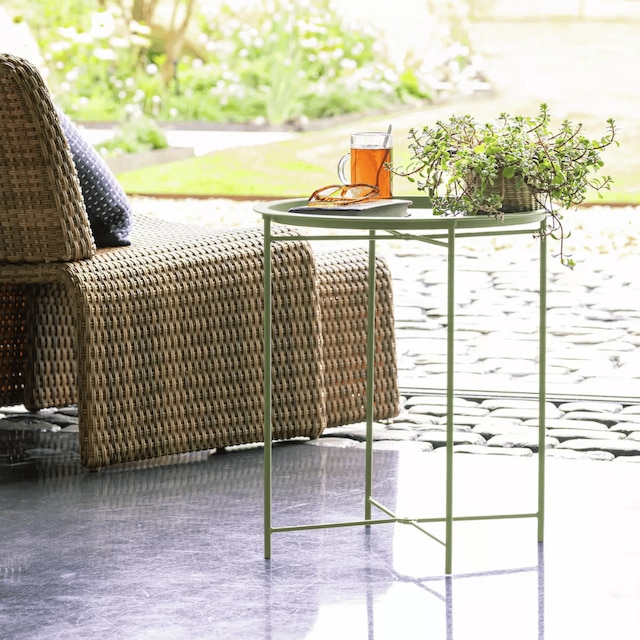 Pula folding metal garden side table