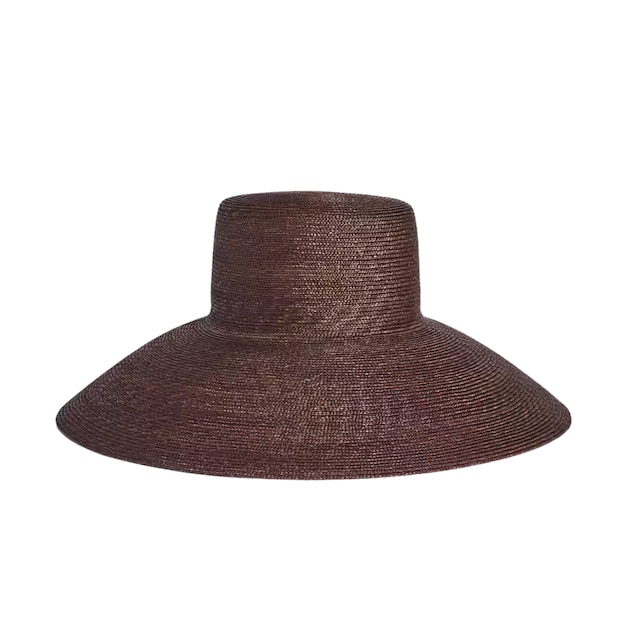 Wide straw hat