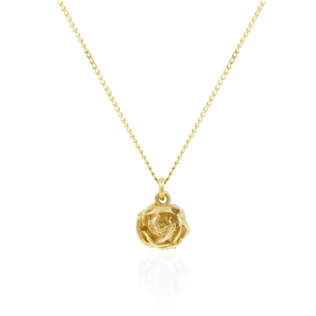 Gold vermeil rose necklace