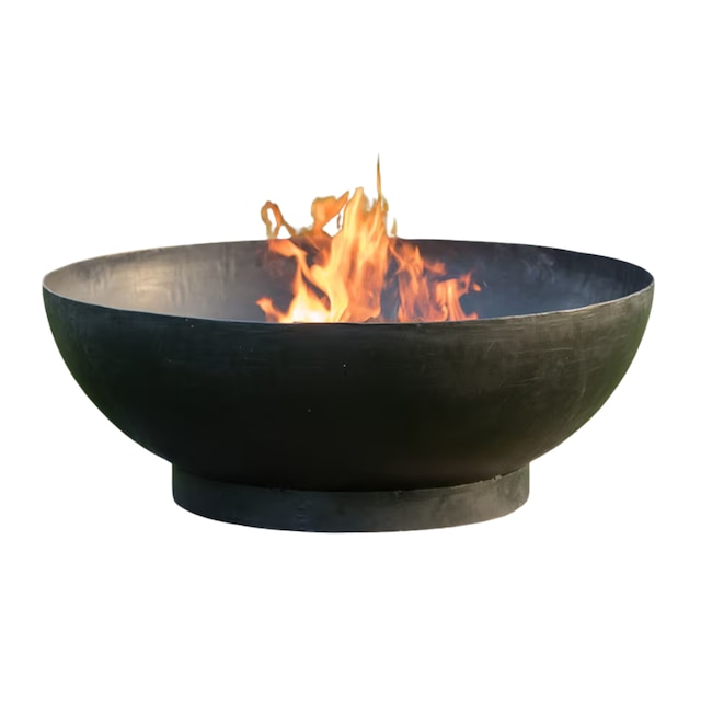 Large iron fire pit bowl